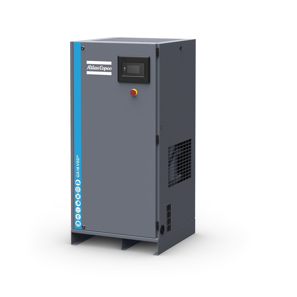 Compressore a vite Atlas Copco GA 5 VSD P a velocità controllata Serbatoio olio MEAC AD2000