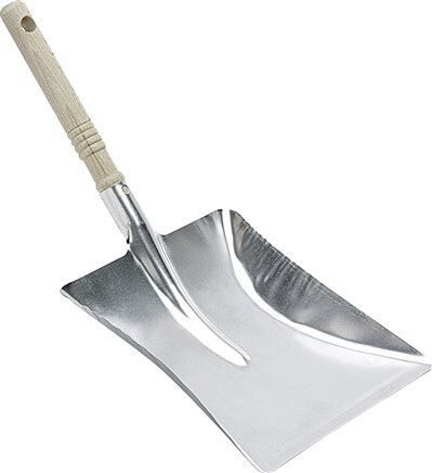 Paletta industriale, manico in legno, metallo, zincato a caldo, 22 cm