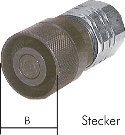 Flat-Face-Schraubkupplung, Stecker Baugr. 4, G 1"(IG)