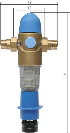 Filtre à rinçage à contre-courant pour eau potable, composant testé DVGW R 1-1/4