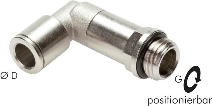 Raccord enfichable coudé, long G 1/8"-6mm, IQS-MSV (standard)