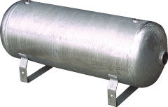 Réservoir d'air comprimé 500 litres, 16 bar, galvanisé, modèle horizontal