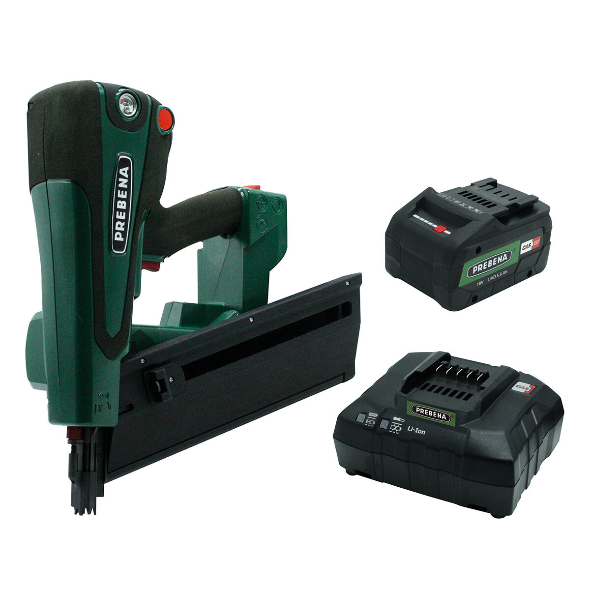 PREBENA Akku-Druckluftnagler PKT-8-RKP100-SET mit DL-Kartusche 