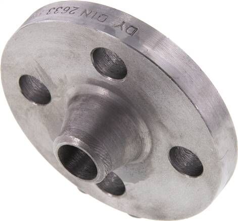 Flangia a collo di saldatura DN15-PN16 (DIN), DIN 2633, 21,3mm, acciaio nero