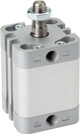 ISO 21287-Zylinder, einfachw., Kolben 50mm, Hub 15mm, in Ruhestellung ausgefahren (AG)