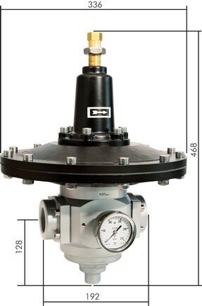 Riduttore di pressione di precisione G 1-1/2", 50 - 150 mbar per CO2