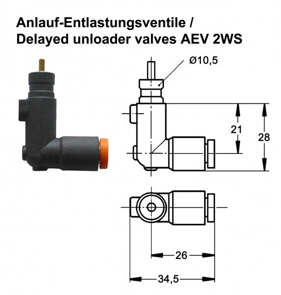 Entlastungsventil AEV 2WS für Condor Druckschalter
