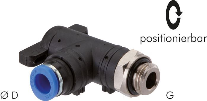 Rubinetto d'arresto angolare G 1/8"-6mm, standard IQS