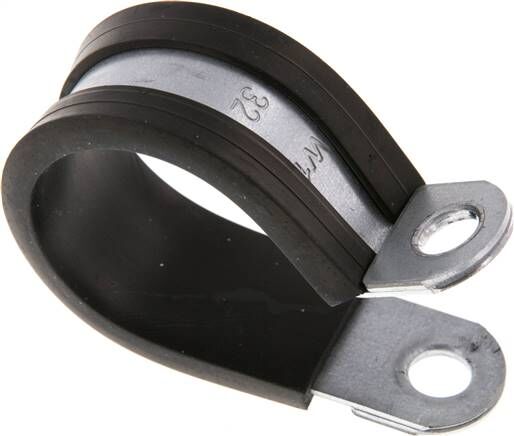 Collier de serrage profilé en caoutchouc 32mm, DIN 3016-1