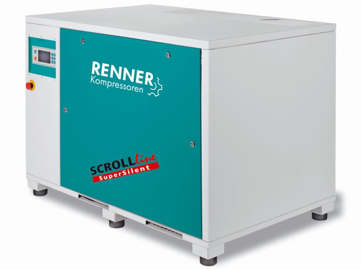 RENNER-Kompressor SLKM-S 13,5 als Mehrfachanlage mit Kältetrockner- SuperSilent ölfreier Scroll