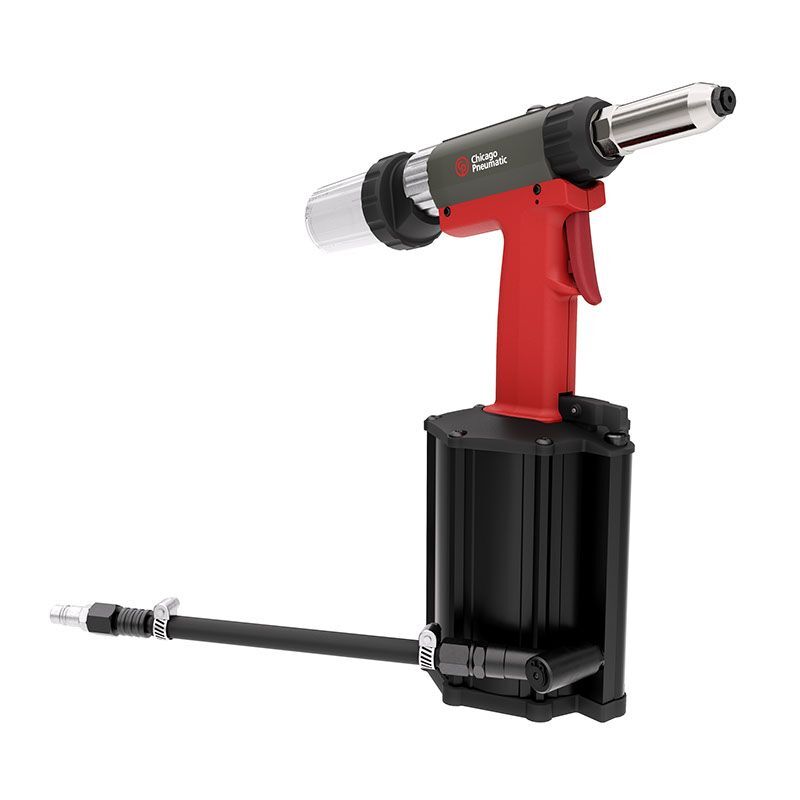 Pistola di rivettatura pneumatica Chicago Pneumatic, rivetti ciechi in acciaio fino a 6,4 mm e rivetti BULB fino a 7,8 mm