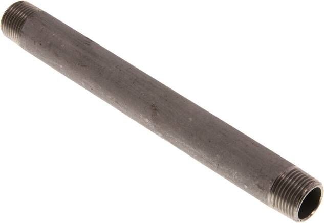 Nipplo doppio per tubi R 3/8"-150mm, 1.4571