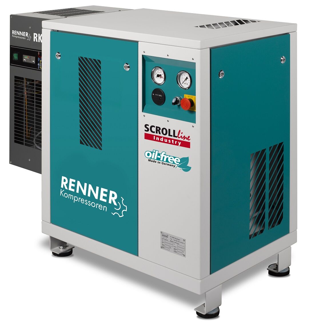 RENNER-Kompressor SLK-I 1,5 mit Kältetrockner - Industry ölfreier Scrollkompressor