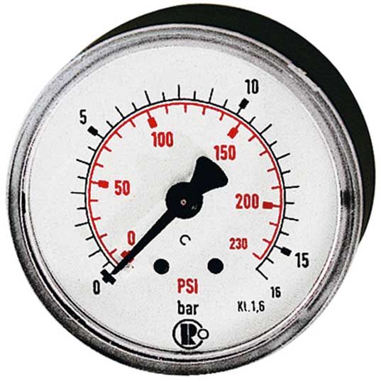 Standardmanometer G1/4 hinten - Ø 40 mm 0-16,0 bar