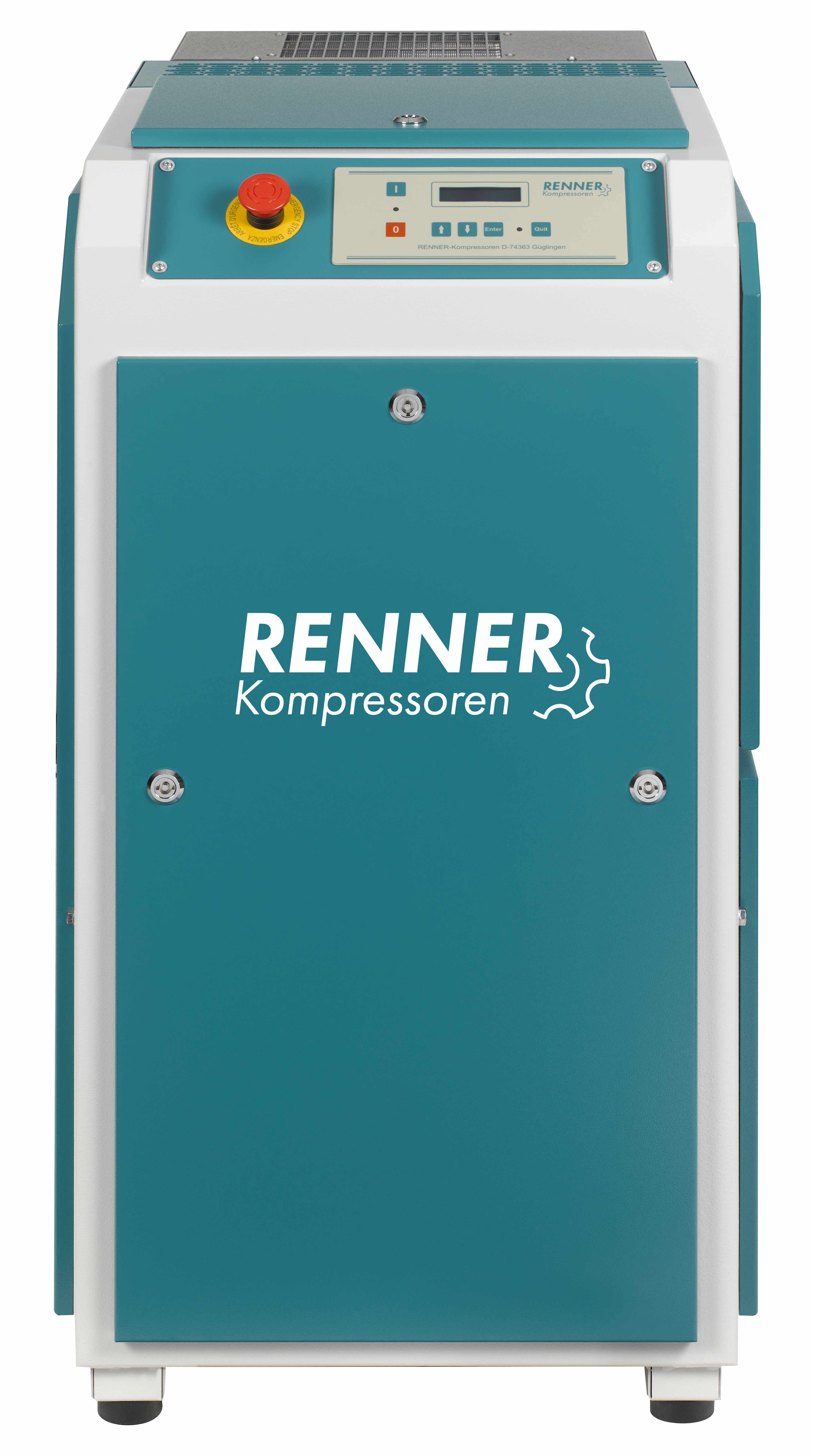 RENNER-Kompressor Modell RSKF-PRO 15,0 mit Kältetrockner - frequenzgeregelt Schraubenkompressor