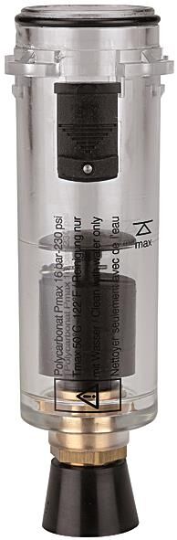 Polycarbonatbehälter -variobloc- Filter VA Ablassventil / für G 1/4 und G 3/8 100664