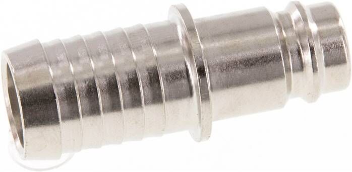 Kupplungsstecker (NW10) 16 (5/8")mm Schlauch, Stahl gehärtet & vernickelt