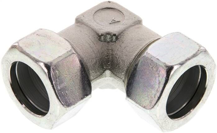 Raccordo ad anello di taglio a gomito 28 L (M36x2), acciaio zincato