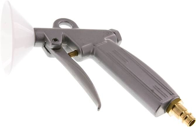 Pistolet de soufflage en aluminium avec buse courte Ø 1,5 et bouclier de protection NW 7,2