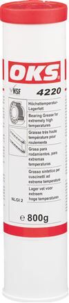 OKS 4220 - Grasso per cuscinetti ad alta temperatura (NSF H1), cartuccia da 800 g