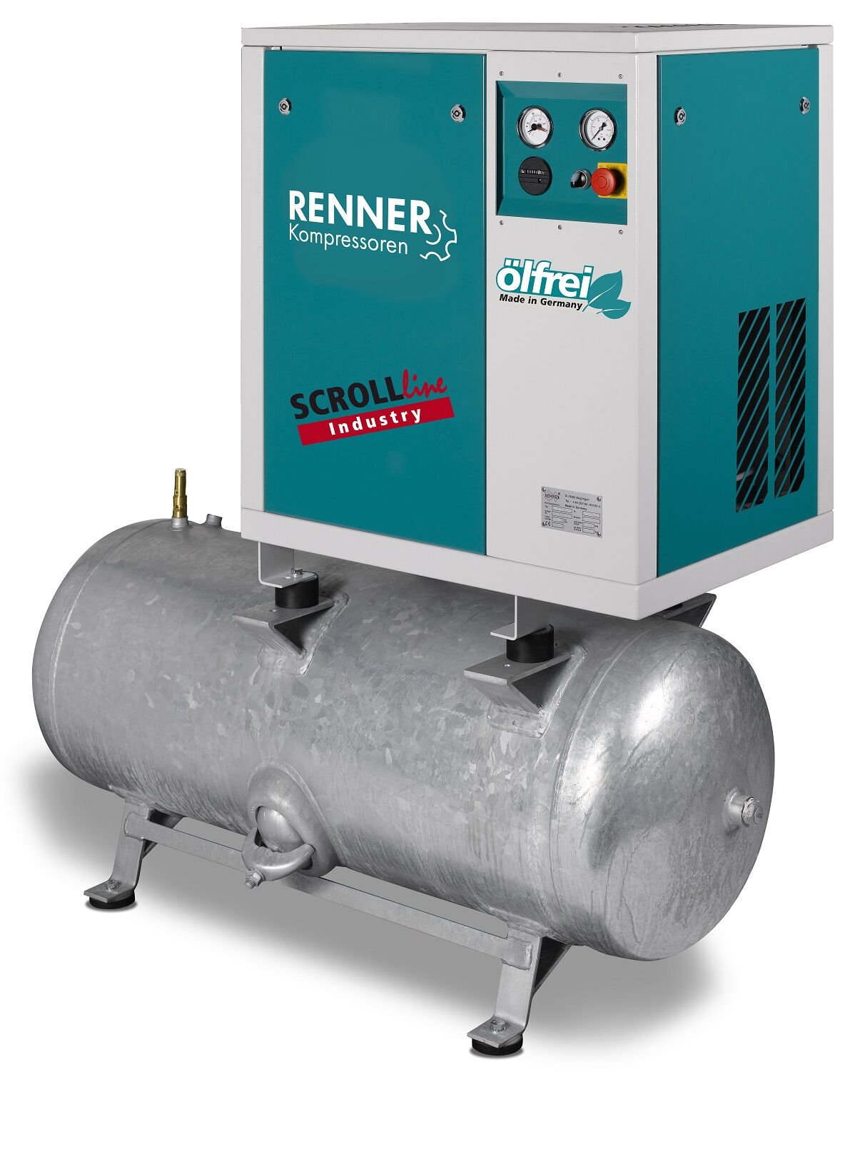 RENNER-Kompressor SLD-I 5,5 auf 250 Liter Druckbehälter - Industry ölfreier Scrollkompressor