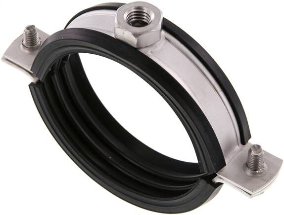 Fascetta stringitubo, 70 - 76 mm, 1.4404, con inserto, RS 76 G ES
