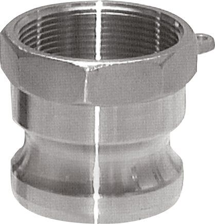 Kamlock-Stecker (A) Rp 2"(IG), Edelstahl (1.4408)