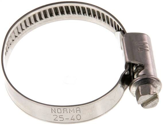 9mm Collier de serrage 25 - 40mm, 1.4301 (W4) (NORMA)