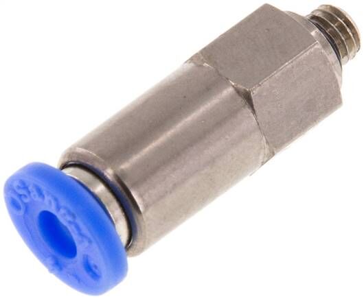 Clapet anti-retour M 5-4mm, débit du filetage au tuyau, standard IQS
