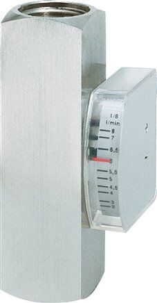 Durchflussmesser G 1" (IG), 35 - 110 l/min, Messing vernickelt