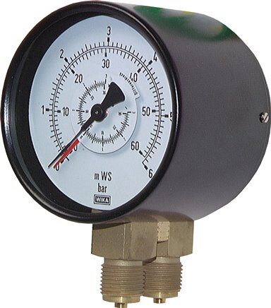 Differenzdruck-Manometer senkrecht, 160mm, 0 - 10 bar
