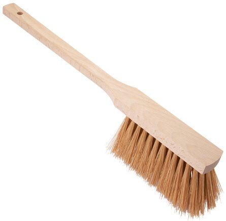 Scopa manuale industriale, manico lungo in legno con setole in poly-cocco, per sporco grossolano, 45 cm