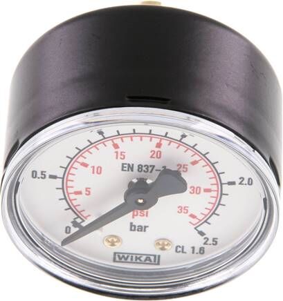 Manometer waagerecht (ST/Ms), 50mm, 0 - 2,5 bar, G 1/4"