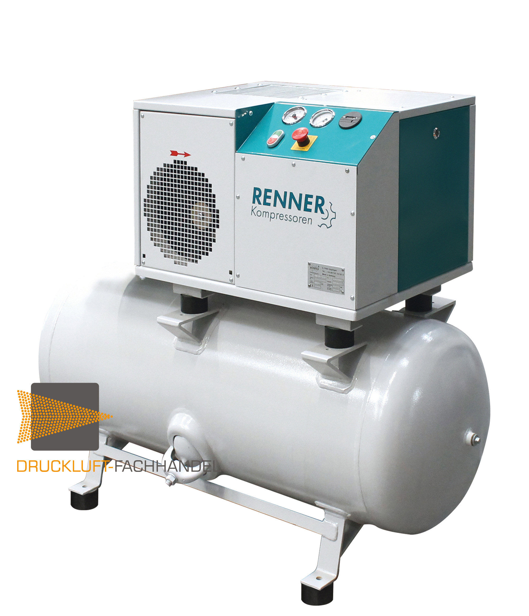 RENNER-Kompressor RSD-B 5,5 mit 250 L. Behälter | Schraubenkompressor