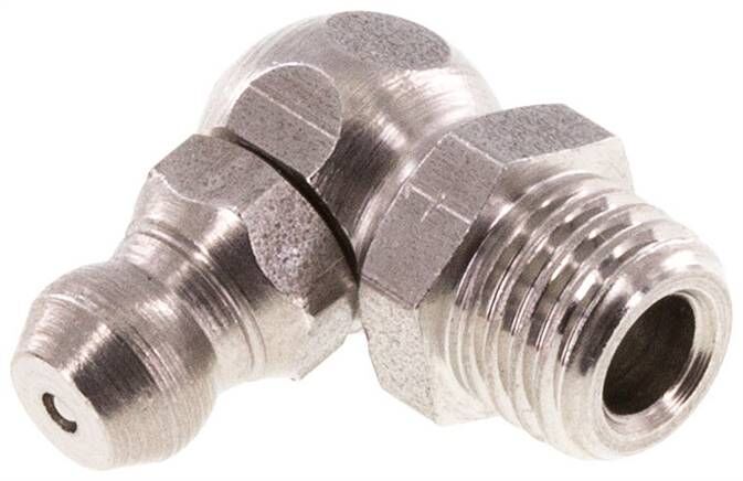 Ingrassatore conico a 90°, M 8x1 (conico), 1.4305 (esagonale)