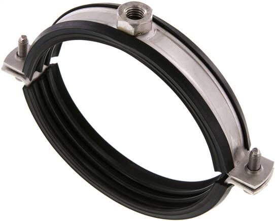 Fascetta stringitubo, 108 - 116 mm, 1.4404, con inserto, RS 116 G ES