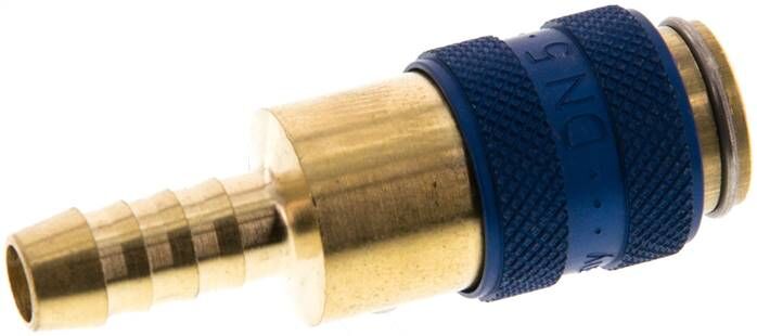Attacco rapido (NW5) 6 (1/4")mm di tubo, ottone, blu
