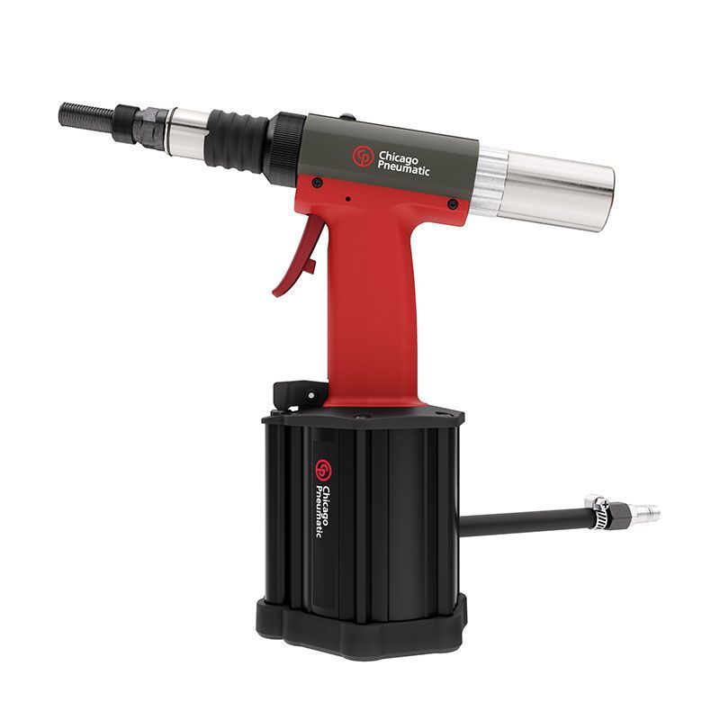 Pistola di rivettatura pneumatica Chicago Pneumatic, rivetti ciechi in acciaio fino a 6,4 mm e rivetti BULB fino a 7,8 mm
