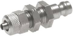 Tappo di accoppiamento a paratia (NW5) Tubo flessibile 6x4mm, 1.4404, chiusura su entrambi i lati