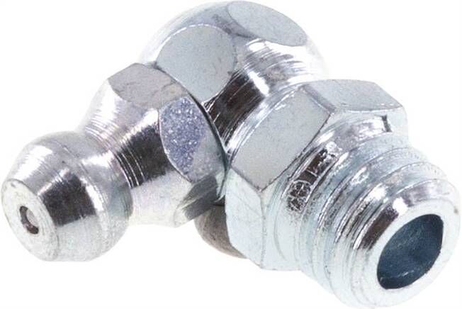 Ingrassatore conico a 90°, M 8 (conico), acciaio zincato (esagonale)