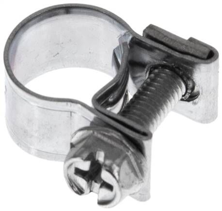 9mm Mini collier de serrage, 9 - 11mm, acier galvanisé (W1)