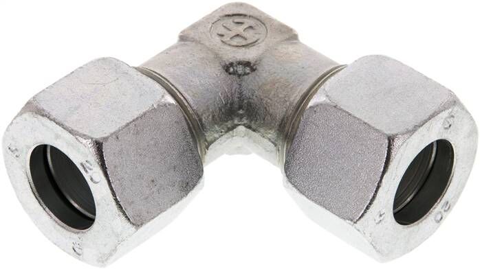Raccordo ad anello di taglio a gomito 20 S (M30x2), acciaio zincato