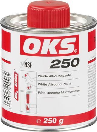 OKS 250/2501 - Pasta bianca multiuso, barattolo da 250 g con pennello