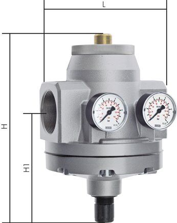 Régulateur de pression piloté G 1-1/2", 0,1 - 3 bar, standard 8