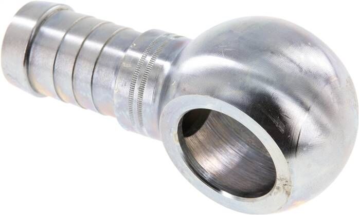Nipplo per tubi flessibili con anello da 26 mm, 21 - 22 mm, acciaio zincato