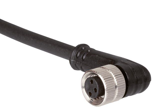Câble avec connecteur M8, 3 fils, 1 m, coudé