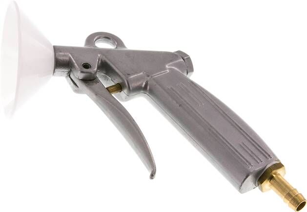 Pistola di soffiaggio in alluminio con ugello corto Ø 1,5 e scudo protettivo 9 mm