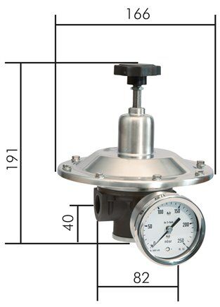 Riduttore di pressione di precisione G 1/2", 50 - 1500 mbar