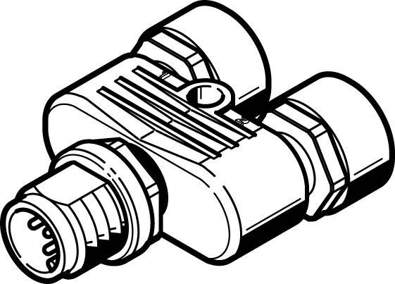 FESTO NEDU-L2R1-V10-M12G5-M12G5 (2839867) T-Steckverbindung