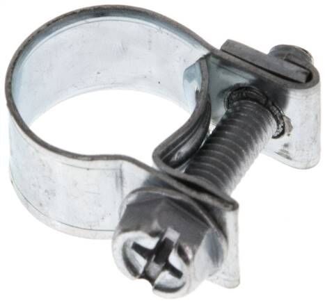 9mm mini collier de serrage, 11 - 13mm, acier galvanisé (W1)